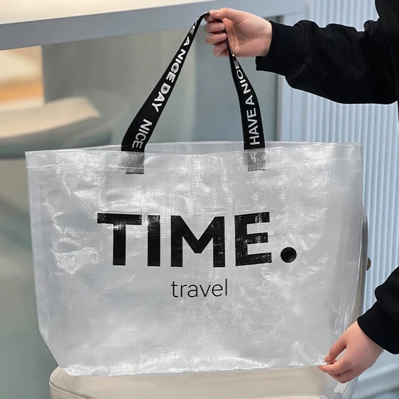 product environmentally friendly pp woven tote bag laminated waterproof woven shopping bag customized logo-16