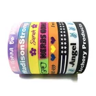 Rubber Bracelet Personalized Ink Injected Wrist Band Rubber Bracelet Custom Logo Silicone Wristband