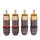 Audio YYTCG High End Gold Plated Audio Connector Metal RCA Plug For Speaker Audio Cable Connector