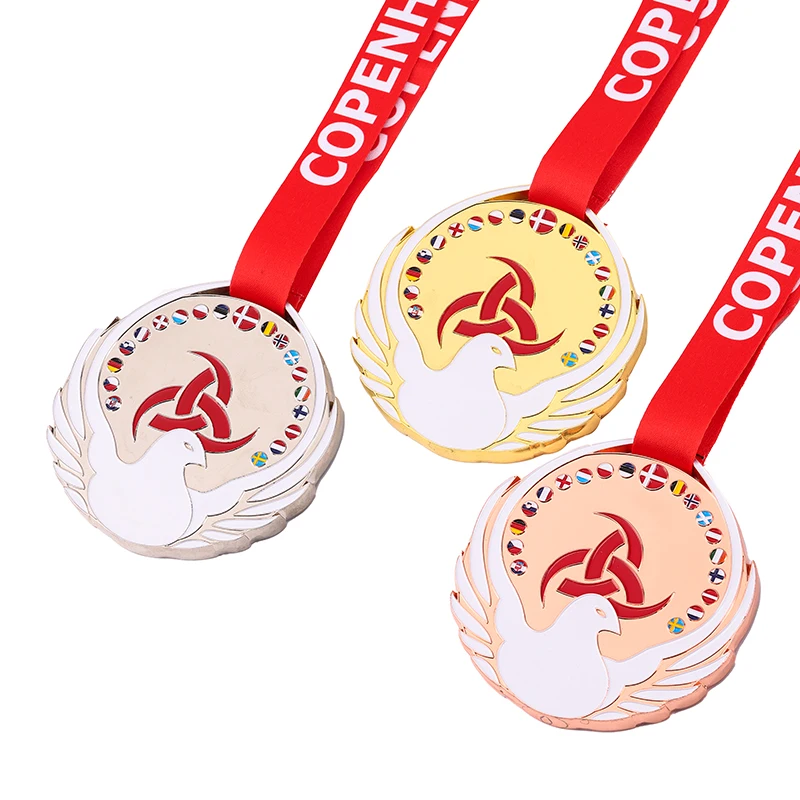 Custom 3D Gold Silver Bronze Zinc Alloy Metal Medalla Sport Medal Jiu Jitsu Judo Kung Fu Karate Taekwondo Medal factory