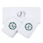 Towels Wholesale Soft Terry 100% Cotton Letters Embroidered Luxury Face Hand Towels With Custom Design