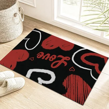 Family entrance floor mat Festivals element carpet to celebrate the holiday non-slip absorbent balcony door mat