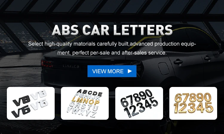 Custom D Abs Letters Car Sticker Emblem Badge Make Your Own Car Plates