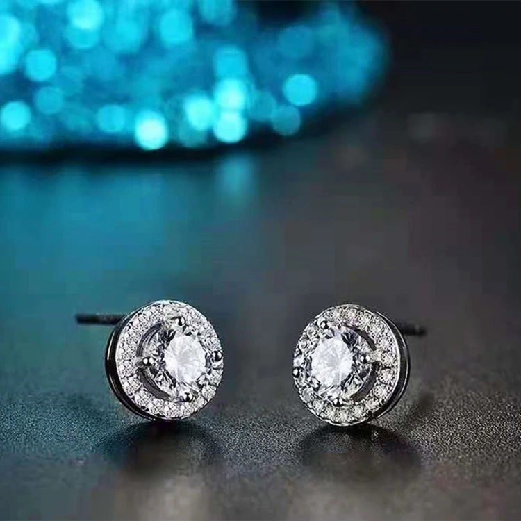 sgarit金耳环9k 10k 14k 18k白金2ct vvvs1d实验室钻石moissanite耳环