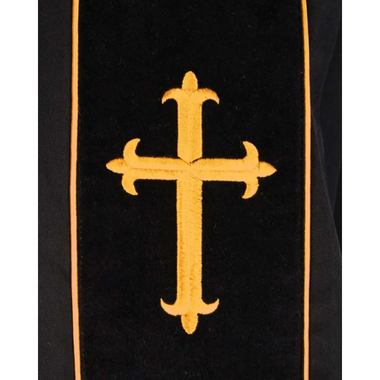 Wholesale Elegant RT Wesley Church Clergy Robes Custom Designs with Wheat-Like Decorative Accents manufacture