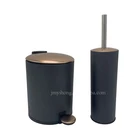 Bedroom Sets 3L Luxury Household Trash Bins Hotel Room Bedroom Design Foot Pedal Bin Toilet Brush Sets