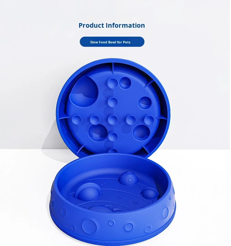 Starry Sky Pattern Anti-Choking Slow Food Bowl Silicone Anti-Slip Dog Bowl Pet Supplies & Feeders details