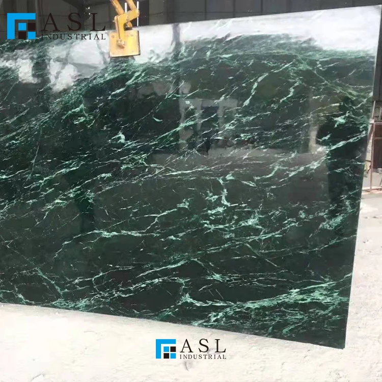 Factory direct emerald luminous green marble slab verde dark empress marble tile emperador green vert guatemala marble
