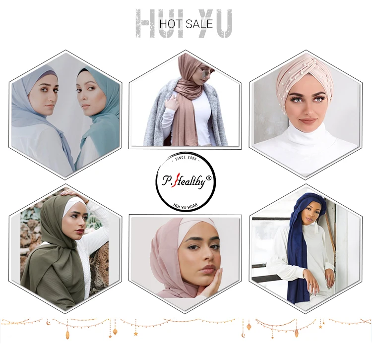 Premium satin silk lined underscarves muslim ruched cotton jersey stretch tie back underscarf hijab caps