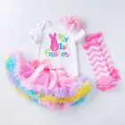 Baby Toddler Baby Girl Smocked Easter Bunny Romper Clothes 2022 Children Rompers Clothes Kids Easter Outfits