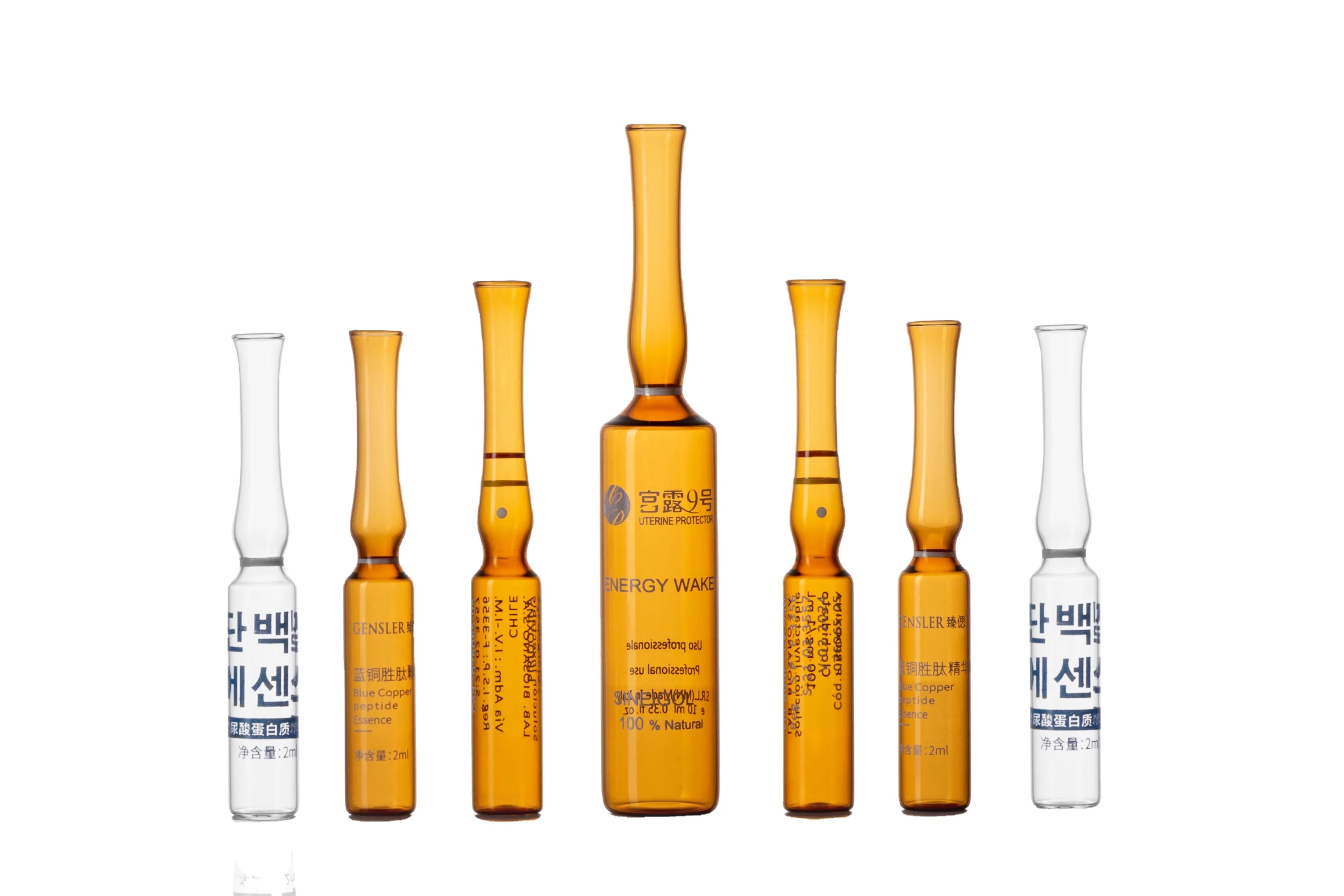 Botol Ampul Botol Kaca Bening Amber Bening Kosong untuk pembuatan Botol Serum Medis