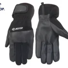 Leather Ski Gloves Male Full Finger Winter Waterproof PU Leather Thick Ski Gloves