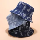Jean Jeans Bucket Hat 2020 Korean Style Women Blue Jean Bucket Hats Vintage Bucket Hat Blue Jean