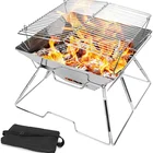 Burner Amazon Hot Sale Oudoor Camping Fire Pit Wood Stove Burner Folding Campfire Grill With Carrying Bag