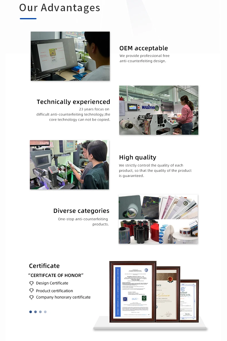 product custom authenticity holographic security rainbow 3d hologram sticker label vinyl pet labels die cut sheet for carton network-6