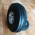 Wheels Pneumatic 3.50-4 Rubber Wheels 10 Inch For Hand Truck