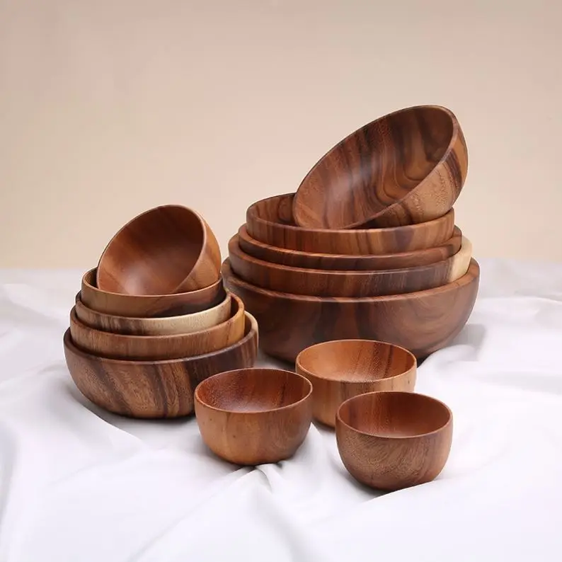 Professional Manufacturer Reasonable Price Acacia Wood Bowls