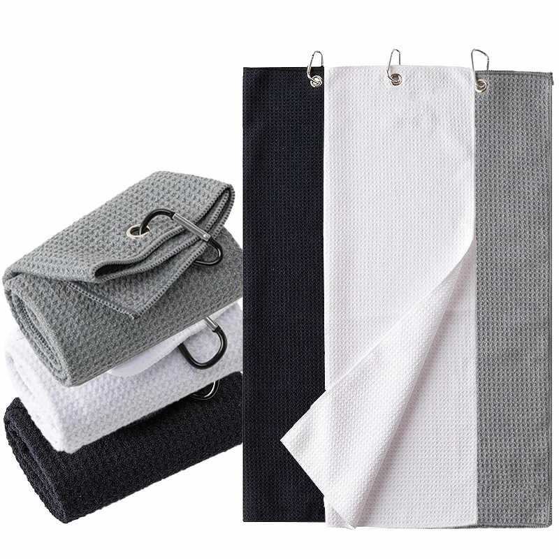 Golf towel custom logo and Microfiber waffle towel With Printing Golf golf bags