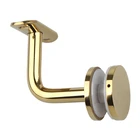Steel Handrail GoldMM Stainless Steel Golden Balustrade Hardware Stair Glass Handrail Bracket For Railings