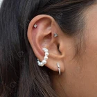 Cz Gemnel Baguette AAAAA Cubic Zirconia Trendy Clear Baguette 5A Cz Spike Studs Drop Earrings For Women