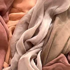 Premium Women Soft Breathable Textured Pure Crinkled Silk Chiffon Hijab No Polyester Hijab
