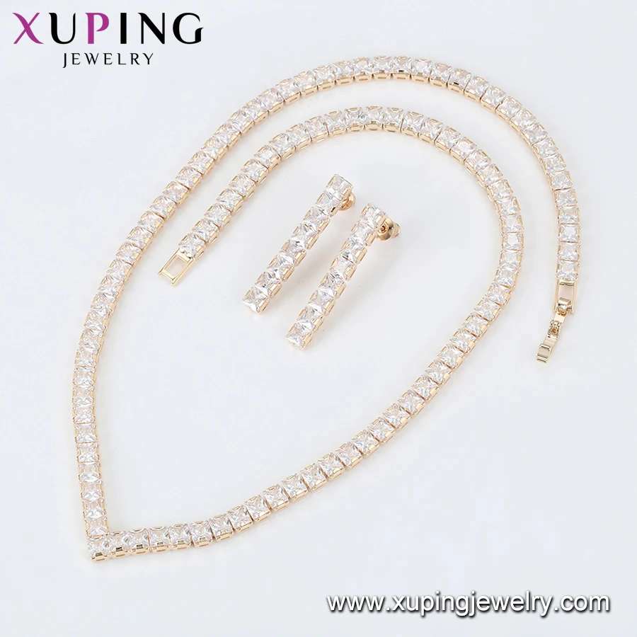 YSset-379 xuping jewelry set 2020 wedding gift luxury stone 18k gold color set for women