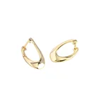 Clip Earrings Lady French Twisted U Letter Clip On Earrings