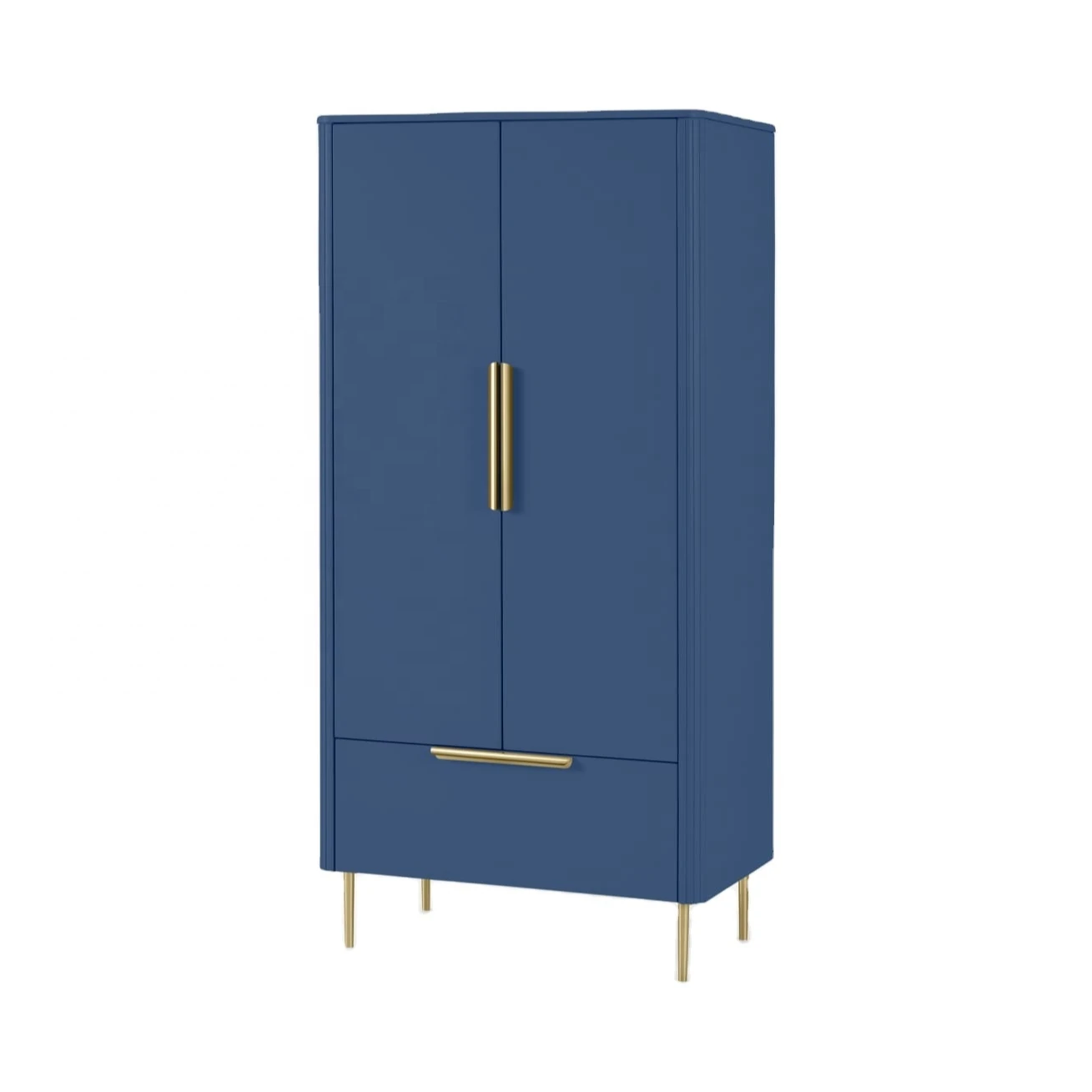 Modern Blue and White Bright simple style  wardrobe closet with multiple storage function