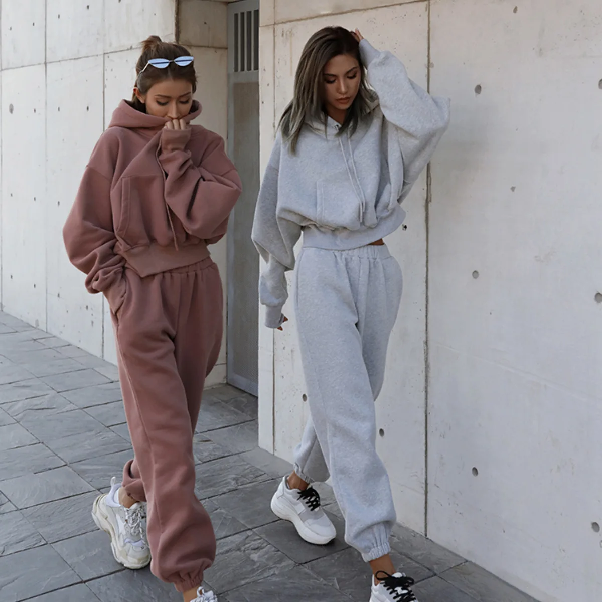 gray jogging suit womens