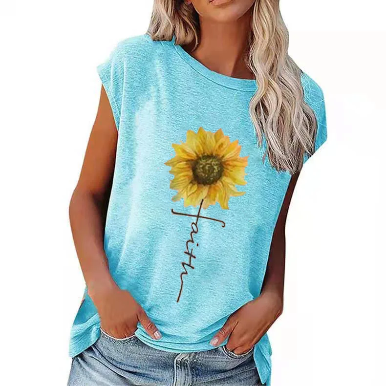 sunflower print tshirt