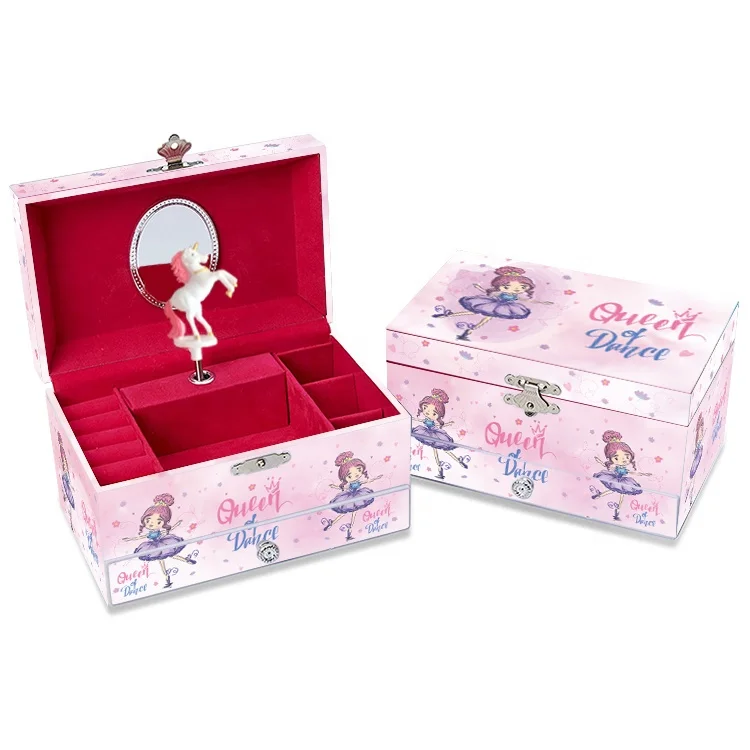 Ever Bright Hot Sales Kid Toys Ballet Music Storage Box 7-Inch Ballerina Jewelry Music Box For Birthday Gift