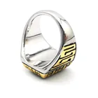 Ring Rings Hot Design Brass Oxsized Silver Glass Stone Ring Men
