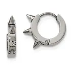 Hoop Fashion Jewelry Plated Color Surgical Steel Plain Hoop Earrings With Cone