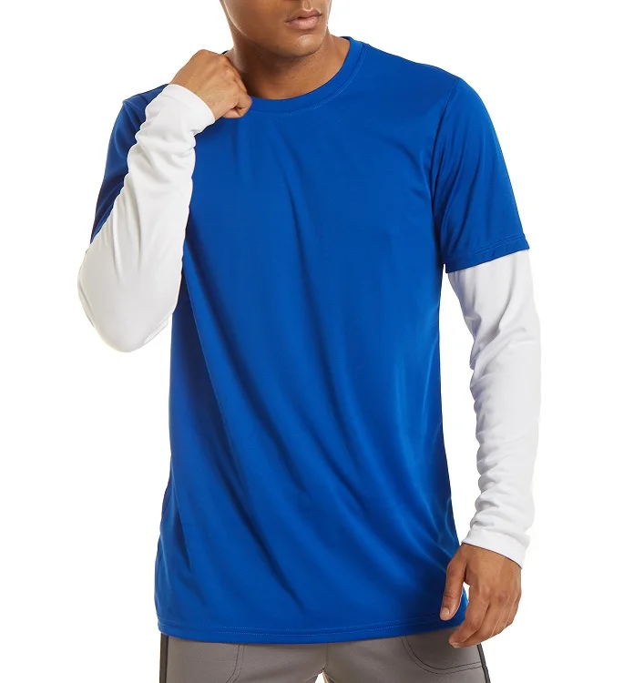Men Active UV T-Shirts UPF 50+ Anti-Sunlight Sun Protective Shirts Summer Outdoor Long Sleeve Tops