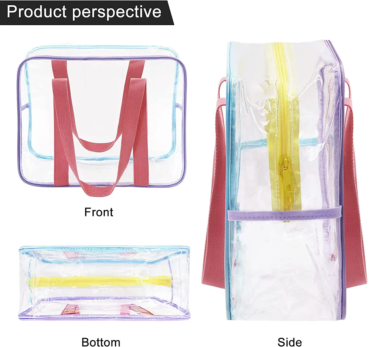Pvc Tote Bag Clear Pvc Shopping Bag Tote Customized Transparent Shopping Bag manufacture