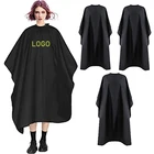 Cape Customized Barber Shop Logo Waterproof Black Hairdressing Cape Aprons