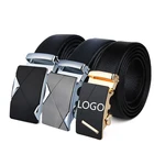 Factory Oem Wholesale Men's Automatic Buckle Genuine Luxury Leather Belts With Ratchet Belts