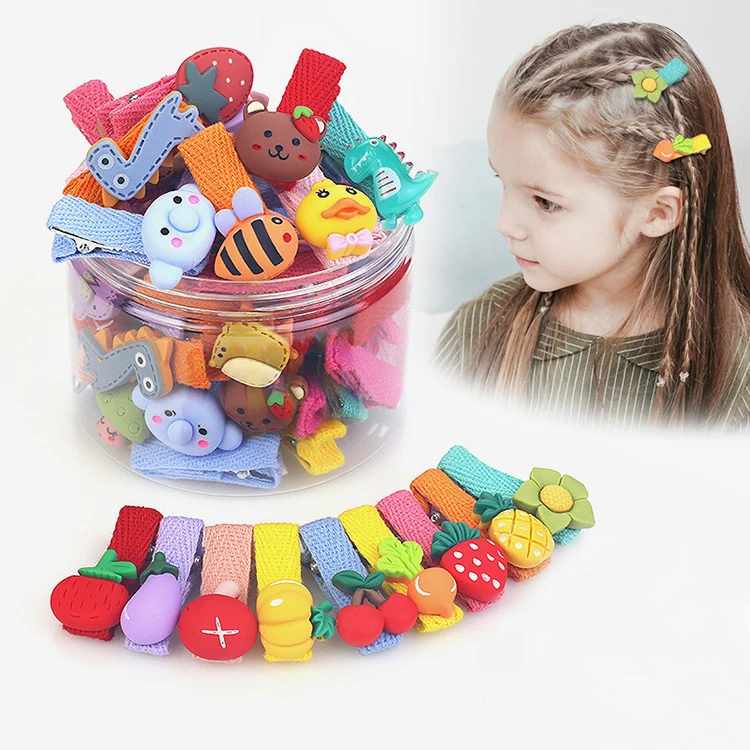 New fashion  baby 3CM mini cartoon hairpin for girl gift boxed  wrapped in fabric do not hurt the head