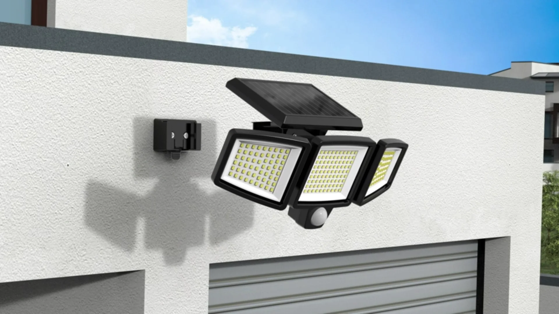 Solar Wall Lights Outdoor 210 Led 2500lm Motion Sensor Lights With