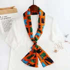 Silk Scarf Polyester Scarf Factory Silk Like Classic Fashion Women Long Polyester Scarf For Warm
