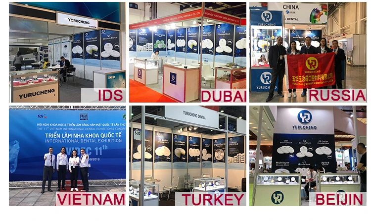 YUCERA 4D PRO Multilayer Zirconia Block Customized Dental Cad Cam Dental Laboratory Multi-layered Zirconia Block