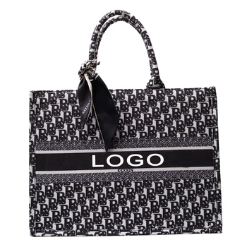 2022 New Tote Bags Designer Luxury Custom Logo Pattern Large Animal Print Canvas Tote Handbag For Women