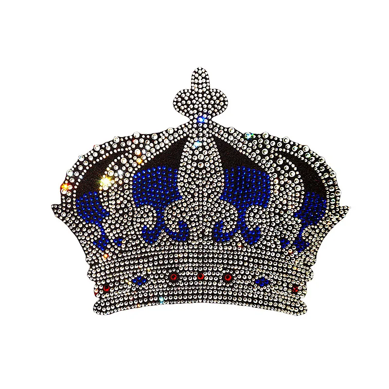 High end elegant crown rhinestone iron on transfer rhinestone motifs for women
