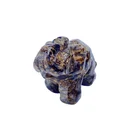 Gem Best Price 100% Natural Jade Crystal Gem Stone Brown Crystal Elephant Figurines For Crafts