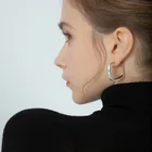 Gold Plated Round Earrings Women's Fashion Aretes 18K Gold Plated Twisted Lrregular Round Earrings