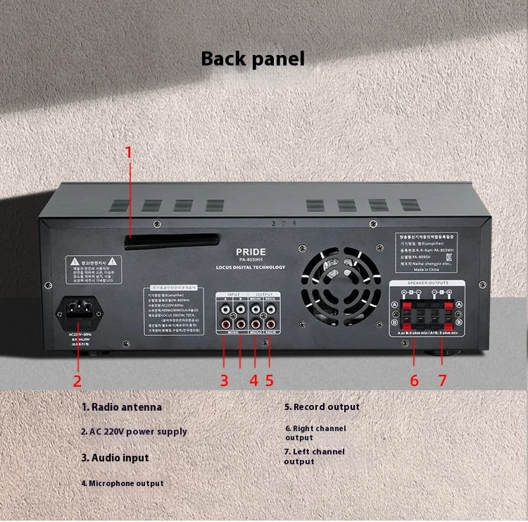 PA-803WH 2.0 Channel 400W Home Amplifier Hot Selling High Power Receiver with BT Wireless Power Booster Metal Material