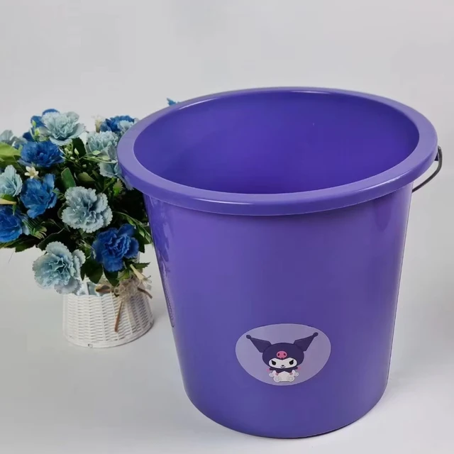 Household round Plastic Bucket  for Kitchen Bathroom Multipurpose Use Customizable Logo PP Material for Water Storage