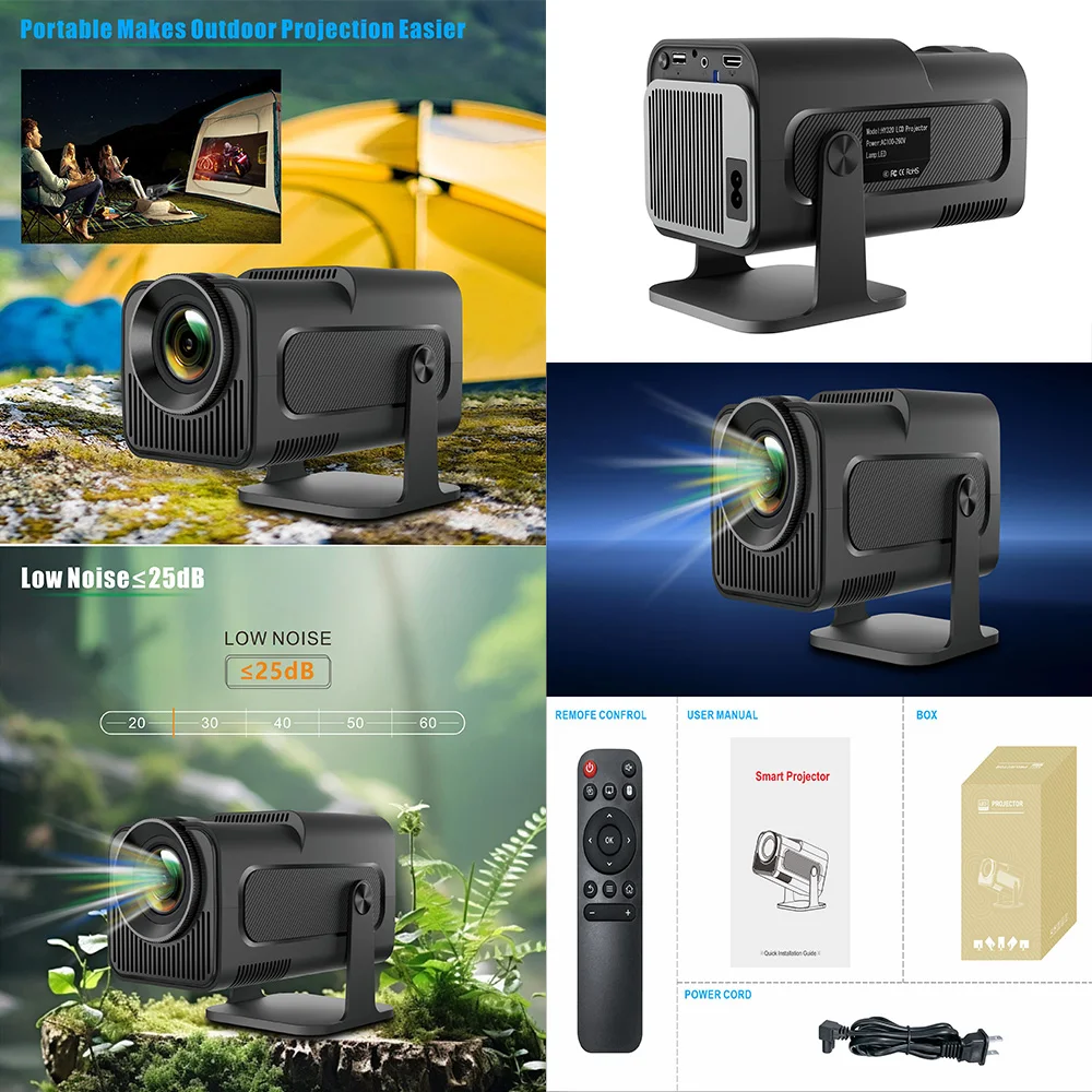 Wholesale HY320 Full Hd Home Theater Proyector Mini Smart Android Projectors Portable Outdoor Travel 4K Projector HY320