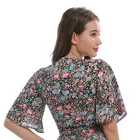 Ladies' Tank Tops OEM Factory Custom Chiffon Loose Short Sleeve V-neck Ladies' Tank Tops Womens Crop Tops