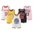 Baby Wholesale Custom Logo Summer Infant Baby Basketball Vest Romper Jerseys